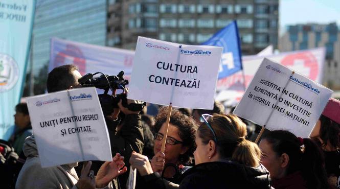angajati institutii culturale protest ziua eminescu