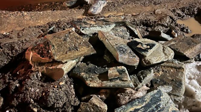 canalizare cos gunoi romani pietre moloz ciment retea ilfov