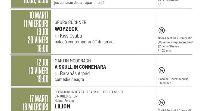 martie plin de spectacole la teatrul tomcsa sandor din odorheiu secuiesc