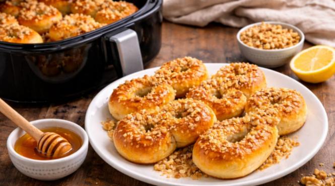 mucenici copti la air fryer pufosi in doar cateva minute