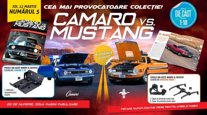 camaro vs mustang colectia care te provoaca sa construiesti machetele a doua legende auto piese noi de maine la chioscuri