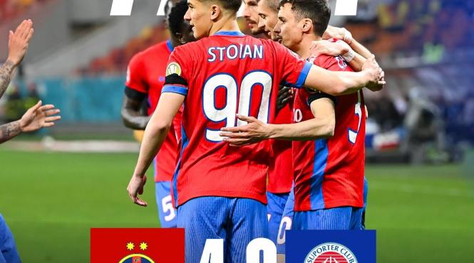 rezultate superliga fcsb a invins categoric otelul din prima repriza