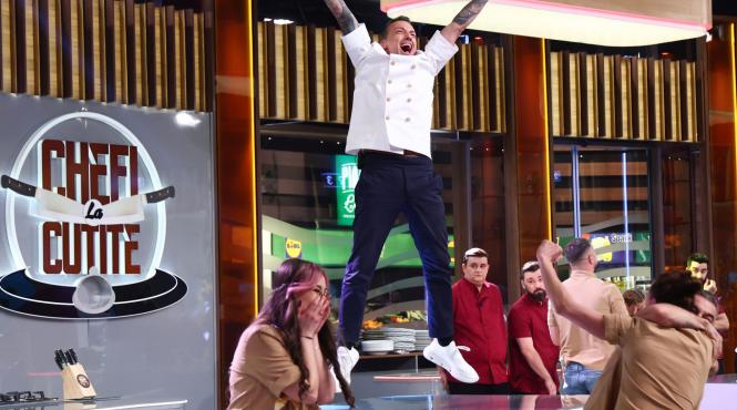 chefi la cutite lider de audienta echipa bej condusa de chef stefan a castigat ieri battle ul iar chef sautner l a salvat pe florin stamin de la eliminare