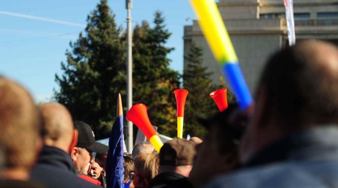 sindicalisti apele romane protest