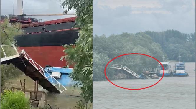 incident naval tulcea cargou prince zafer ponton dunare