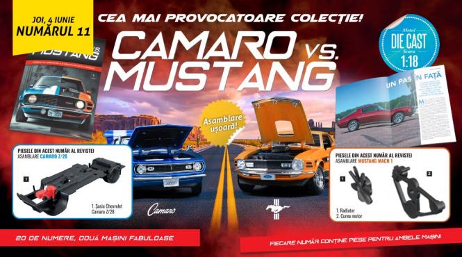 povestea competitiei camaro vs mustang continua in numarul 11 al colectiei de joi la toate chioscurile gasiti revista si piese noi pentru cele doua machete