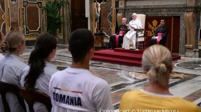 david popovici intalnire papa leon al xiv lea vatican sette colli