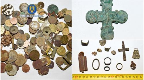 În Neamț, un bărbat cu un detector de metale și a adunat acasă o adevărată comoară. A ascuns o bine, dar polițiștii au aflat de ea