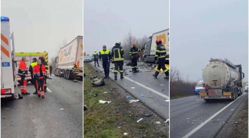 Accident teribil pe E70: Șapte oameni au murit, alți nouă primesc îngrijiri medicale. Traficul în zonă e complet blocat