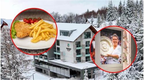 Cât costă un șnițel de pui cu cartofi prăjiți la hotelul Simonei Halep din Poiana Brașov. Prețul e foarte bun pentru mulți români