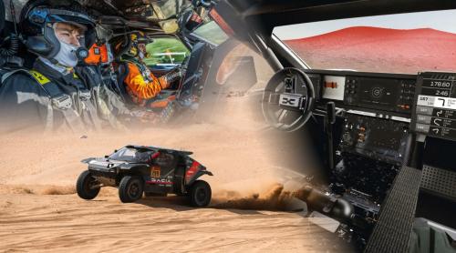 Cum arată în interior modelul Dacia de 1 milion de euro. Imagini cu mașina campioană la Dakar. Video