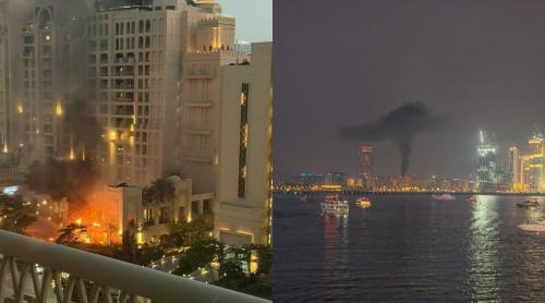 O rachetă iraniană a lovit în Dubai, lângă Burj Khalifa. În hotelurile luxoase din zonă se cazează turiști ruși