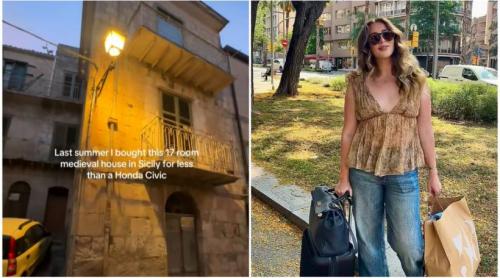 O tânără care a cumpărat o casă cu 17 camere în Sicilia cu banii de o mașină spune cât au costat o renovările și dacă a meritat efortul