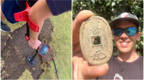 Un bărbat cu un detector de metale a făcut o descoperire de senzație pe un fost loc de campare din timpul Goanei după Aur