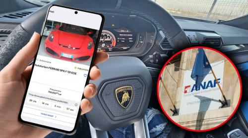 ANAF a scos la vânzare Lamborghini și Ferrari! Prețurile de start pentru ”vânătoarea” bolizilor de lux. Ce alte mărci mai sunt licitate