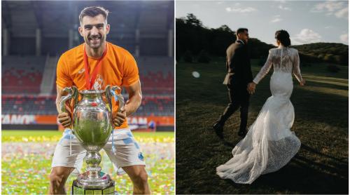 Cine este soția lui Marius Coman, atacantul surpriză convocat de Mircea Lucescu la naționala României. Care este meseria bănoasă pe care o are Maria