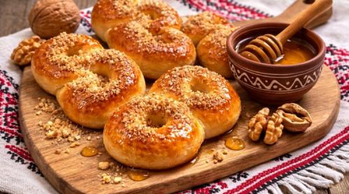 Rețeta mucenicilor tradiționali moldovenești, cu miere și nucă