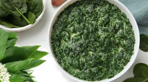 Spanac cremos cu leurdă. Rețeta unui preparat de post, plin de vitamine