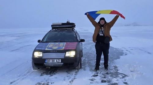 Un român a ajuns în Siberia, la  50 grade, cu o mașină veche de 26 de ani