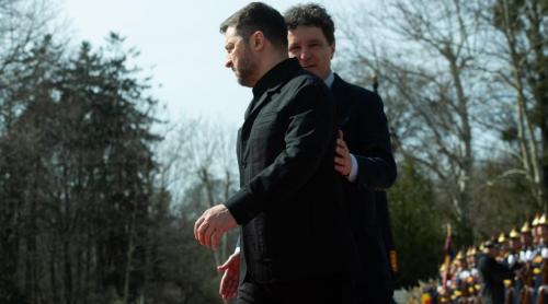 Vizita lui Zelenski la București, surprinsă în imagini. Cum a fost primit de Nicușor Dan la Cotroceni 