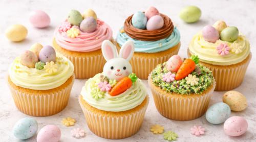 Brioșe decorate festiv pentru Paște. Un desert gustos și spectaculos