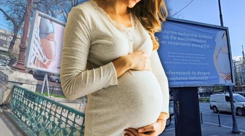 Ce se ascunde în spatele panourilor misterioase apărute în București în care mămicile sunt încurajate să refuze cezariana: „Este infracțiune”. Opiniile medicilor