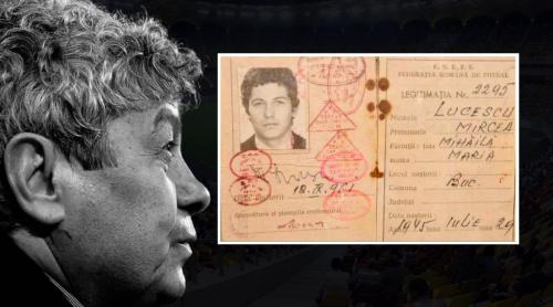 Cum arată primul carnet de jucător al lui Mircea Lucescu. Foto