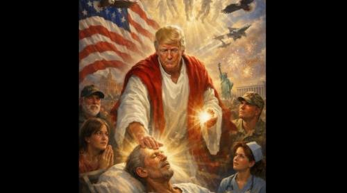 Cum explică Trump publicarea pozei cu el, pe post de Isus. „Am crezut că eram doctor și că era ceva legat de Crucea Roșie”