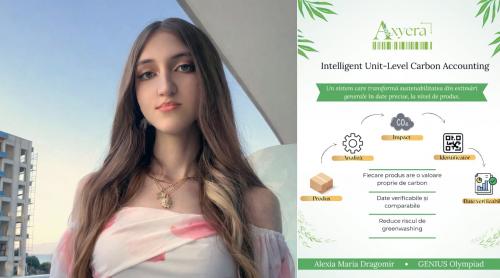 Elevă din Ploiești, calificată în etapa mondială a Genius Olympiad cu un proiect inedit: „Consumatorii ar avea, pentru prima dată, acces la informații clare și comparabile despre impactul real al produselor asupra mediului”