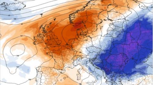 Iarna se întoarce în mai: Blocajul atmosferic Omega aduce minime de  5 grade în Europa. România va fi afectată și ea
