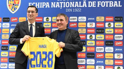 Moment hilar la prezentarea lui Gică Hagi! Răzvan Burleanu a trebuit să lămurească situația de la final