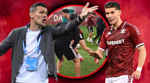 O nouă confruntare Gâlcă – Dobre la antrenamentul Rapidului. Ce s a întâmplat înaintea derby ului cu Dinamo. Video