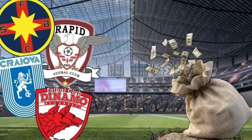 Surpriză: FCSB, Dinamo, Rapid, Craiova și CFR, devansate! Clubul din SuperLiga care a atras cei mai mulți bani de la sponsori