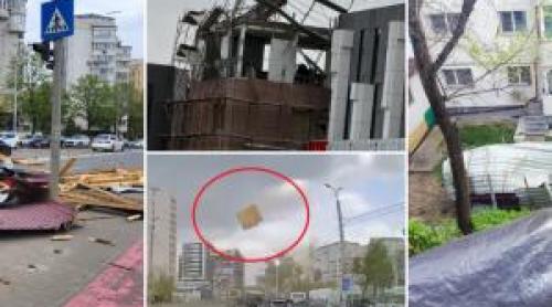 Vântul cu puterea unui uragan face ravagii în Iaşi. În Huşi, un bărbat a murit strivit de acoperiş