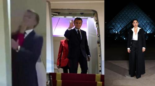 Emmanuel Macron îi dădea mesaje unei cunoscute actrițe, iar Brigitte l a prins: Atunci l a plesnit în avion, dezvăluie o carte nouă