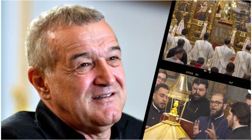 Gigi Becali, în genunchi! Imaginea virală cu patronul FCSB făcută duminică dimineața 