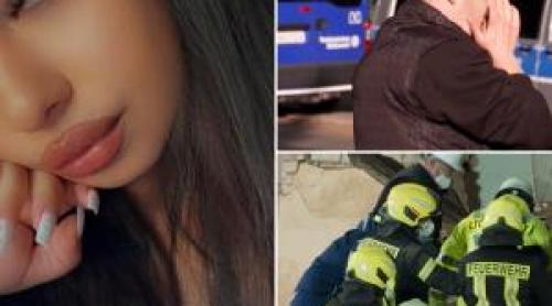 Momentul în care trupul româncei moarte în Germania e scos de sub ruine. Familia Andreei era de faţă