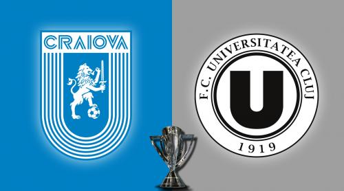 Universitatea Craiova – U Cluj, live video în etapa a 9 a din play off ul SuperLigii. Meci cu titlul pe masă în Bănie