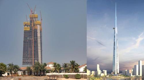 Cel mai înalt zgârie nori din lume se apropie de o etapă majoră a construcției