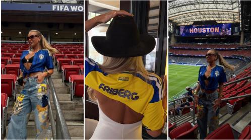 Frumoasa influenceriță care atrage toate privirile la Cupa Mondială 2026. De ce a decis să își taie tricourile