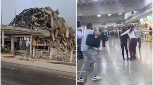 VIDEO. Un hotel cu 8 etaje din Venezuela s a prăbușit cu totul. A rămas doar intrarea. Momentul cutremurului pe Aeroportul din Caracas