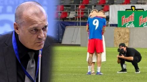 „Bîrligea şi filmul”. Marcel Puşcaş, necruţător cu golgheterul FCSB după dansul cu soţia de pe gazon