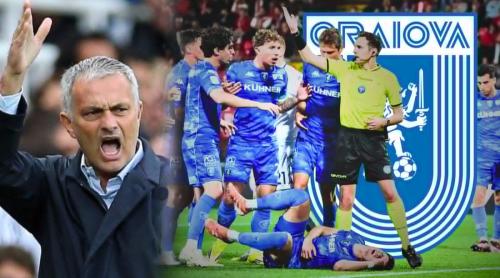 Delegare controversată la Universitatea Craiova – Levski! Jose Mourinho, scandal uriaș cu arbitrul