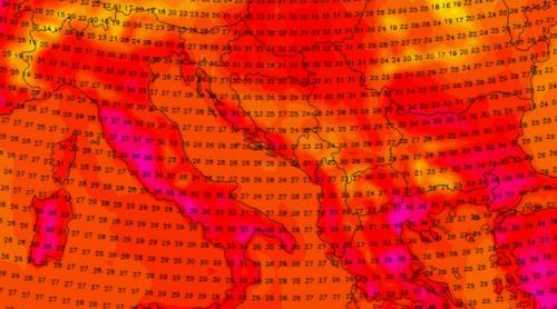Hărțile noului val de căldură extremă. Cum se deplasează în Europa. Un blocaj atmosferic aduce maxime termice de 45 de grade Celsius 