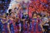 Ploaie de confetti şi ardei pe Camp Nou! Barça a primit trofeul de campioană! - video. 46