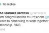 Barack Obama, felicitat pe Twitter de liderii europeni. Barroso: Abia aştept să ne continuăm munca împreună 18433333