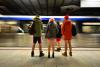 GALERIE FOTO. No Pants Subway Ride: Tinerii din Bucuresti s-au plimbat in lenjerie intima la metrou 18525489