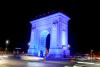 GALERIE FOTO Arcul de Triumf a fost luminat în albastru pentru a marca Ziua Internaţională de Conştientizare a Autismului 18655730
