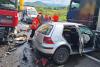 Accident grav în Cluj. Coliziune între două camioane, un microbuz, o camionetă și o mașină: o femeie a murit 18790581