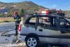 Două mașini s-au ciocnit în Tulcea, iar una dintre ele a luat foc 18801432